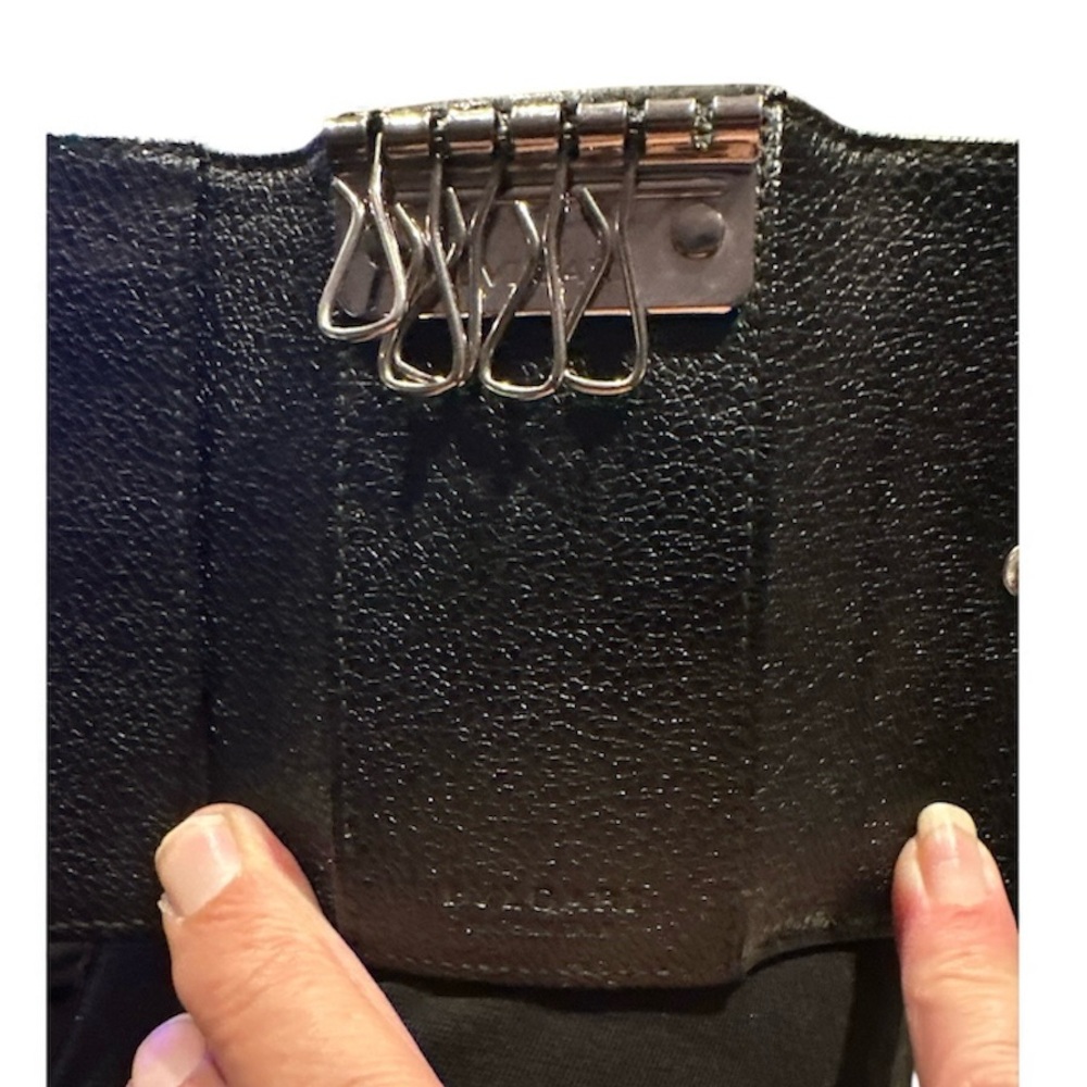 BVLGARI Black Key Holder Silver Logo Compact Luxury Accessory - Picture 4 of 4